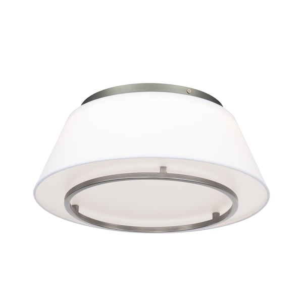 Dweled Hailey 16in LED Fabric Flush Mount 3000K in Brushed Nickel FM-531 - main